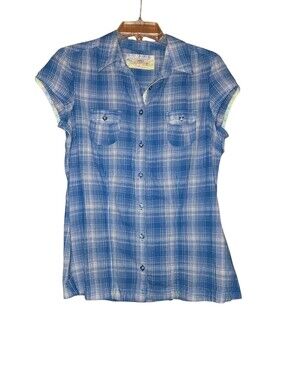 SO Short Sleeved Button Down Top